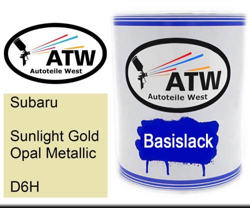 Subaru, Sunlight Gold Opal Metallic, D6H: 1L Lackdose, von ATW Autoteile West.